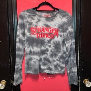 STRANGER THINGS long sleeve crop top